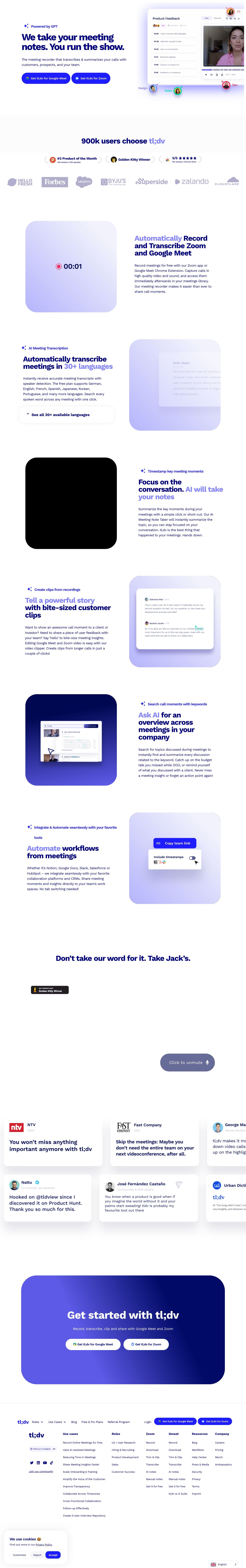 AI landing page design