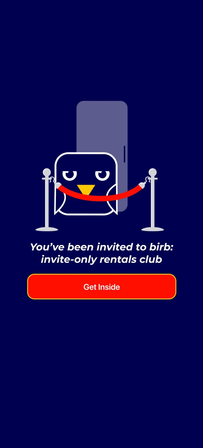 Birb Share landing page design