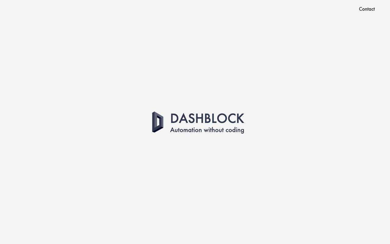 Dashblock landing page design