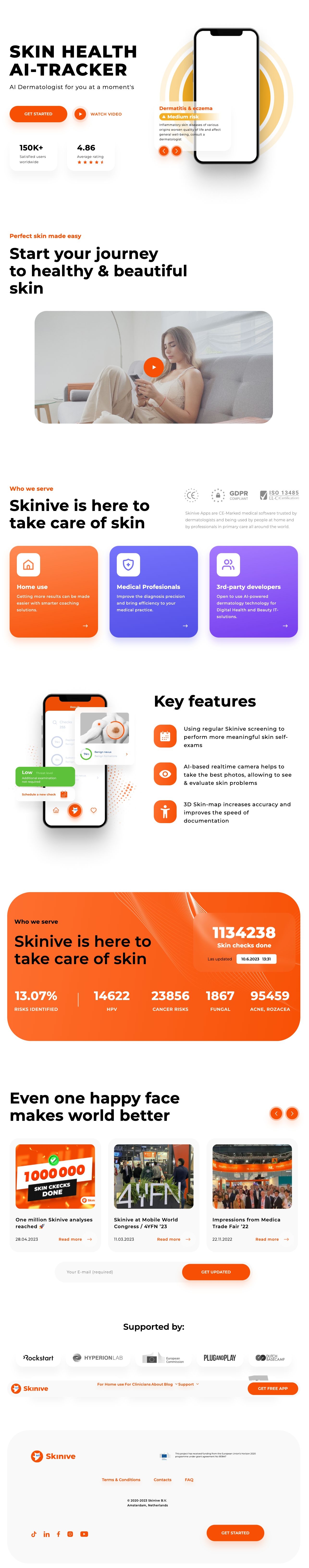 Home landing page design