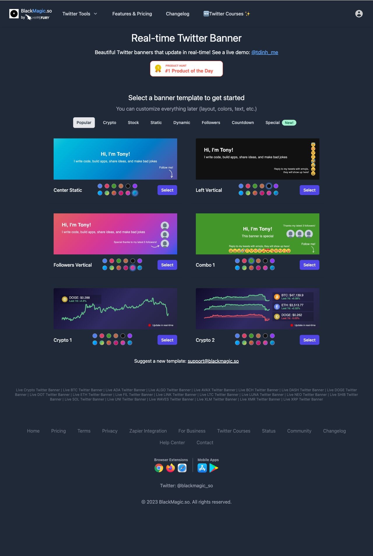 Real landing page design