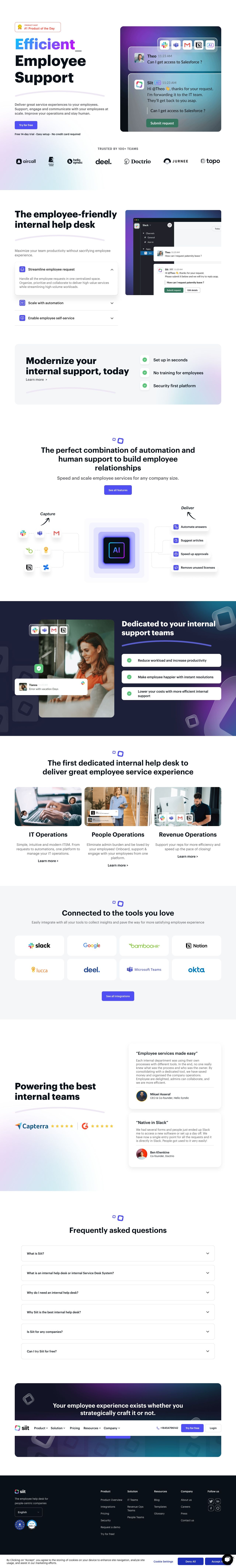 Siit landing page design