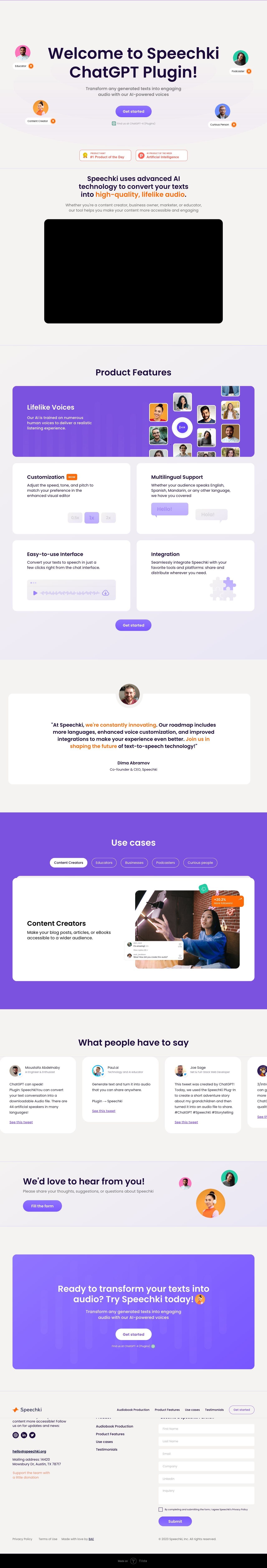 to landing page design