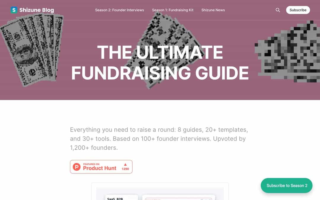 The Ultimate Fundraising Guide landing page design