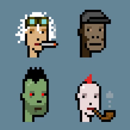 a carousel of CryptoPunks