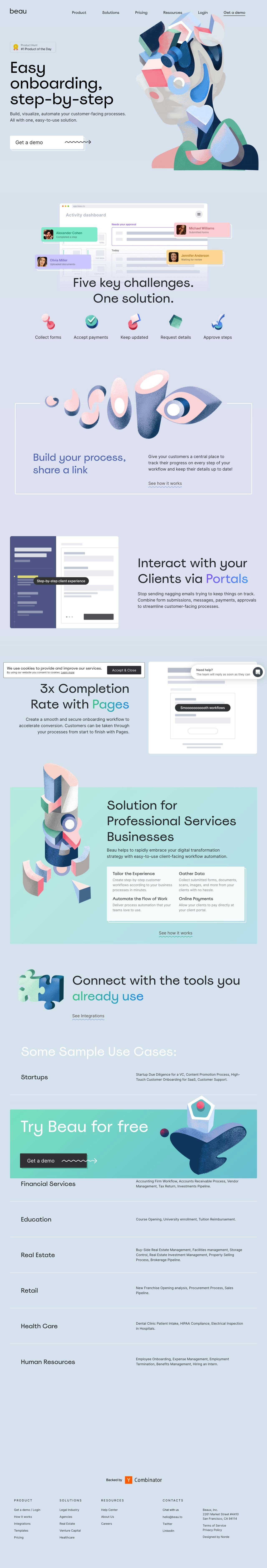 by landing page design