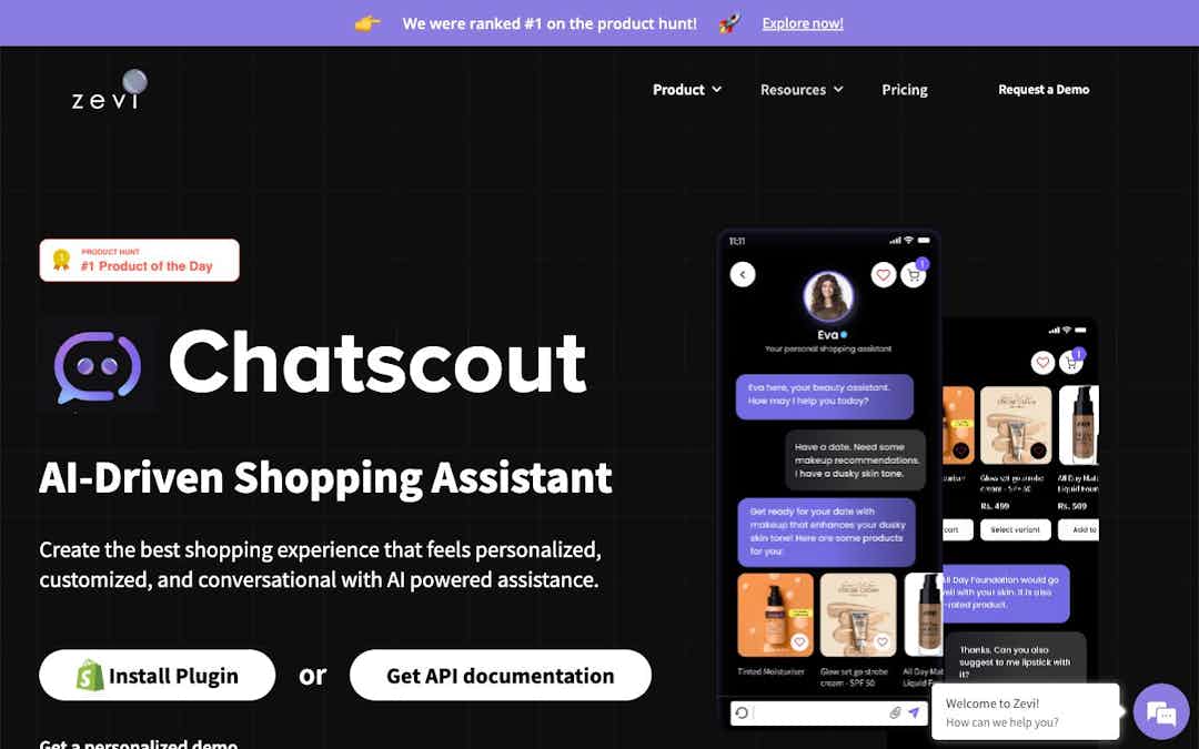 Chatscout landing page design