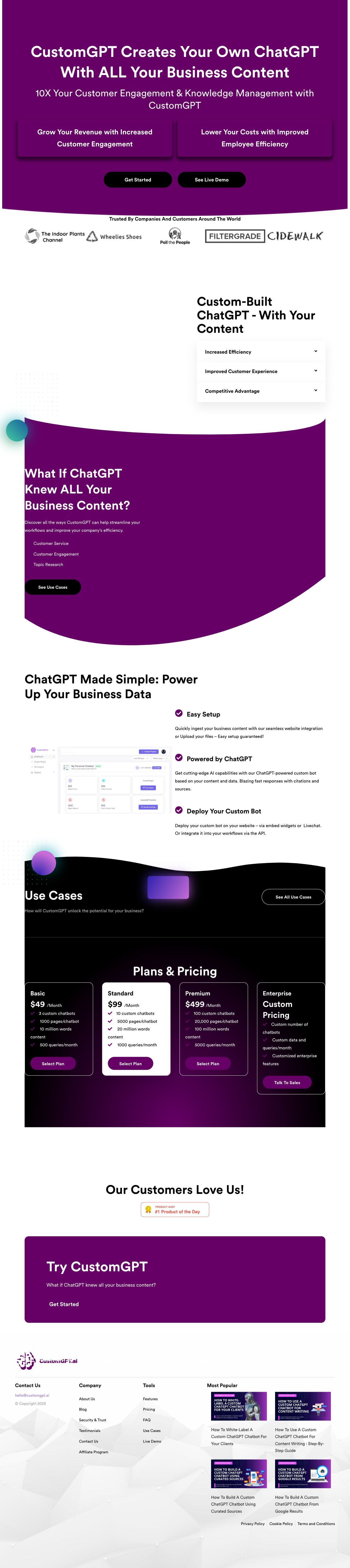 Create Your Own ChatGPT ChatBOT With Your Business Content landing page design