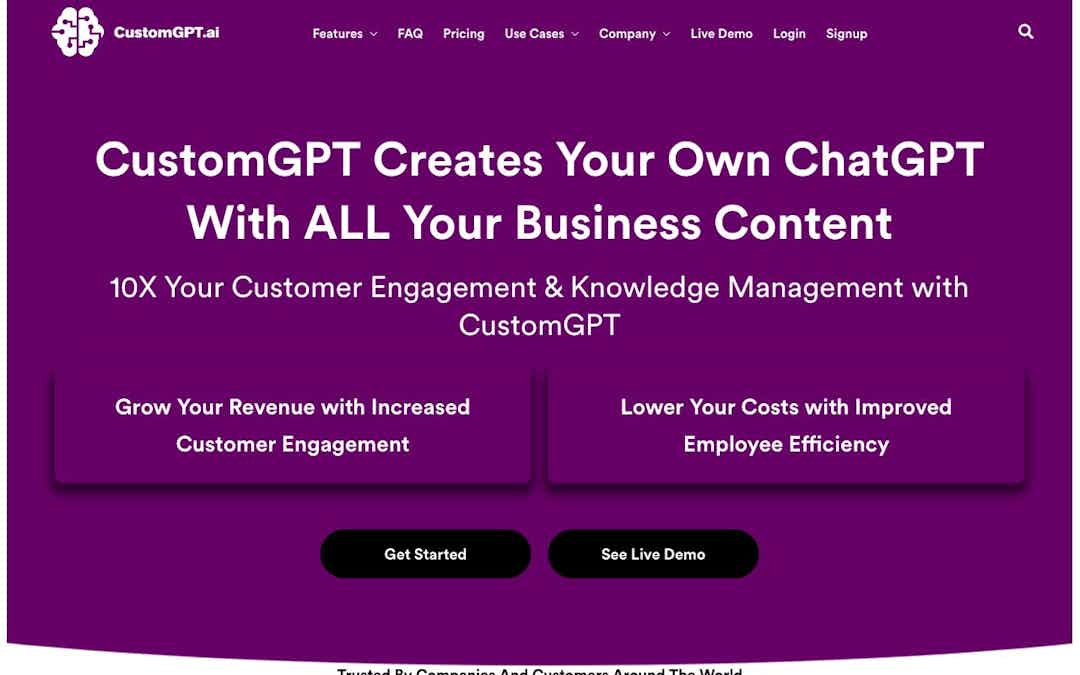 Create Your Own ChatGPT ChatBOT With Your Business Content landing page design