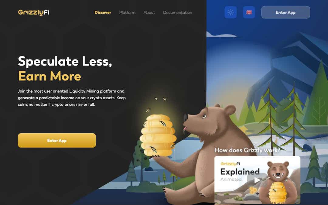 Grizzly.fi landing page design