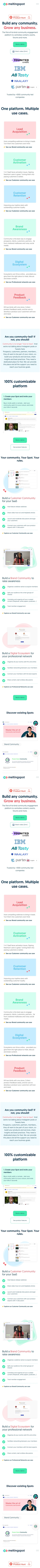 MeltingSpot landing page design
