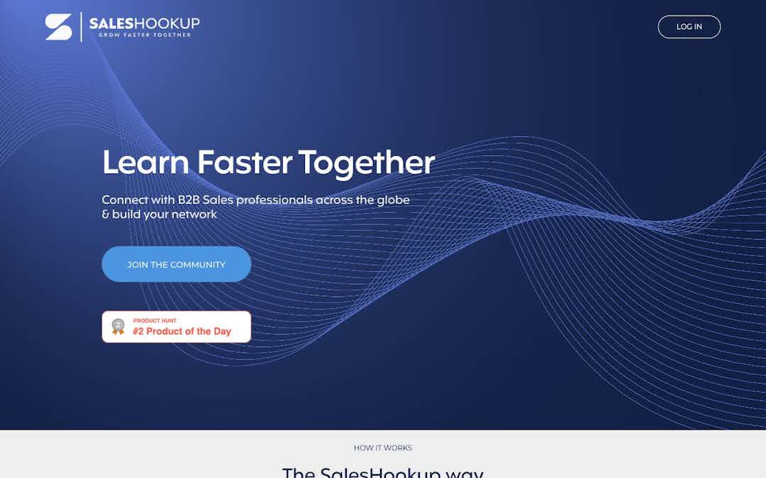 SalesHookup landing page design