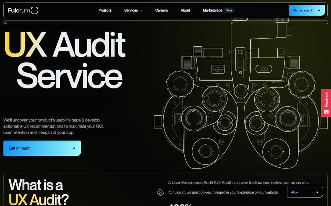 UX Audit landing page design