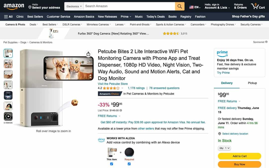 Way Audio, Sound and Motion Alerts, Cat and Dog Monitor : Pet Supplies landing page design